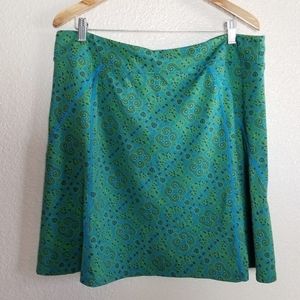 Green Patterned Women's Skirt